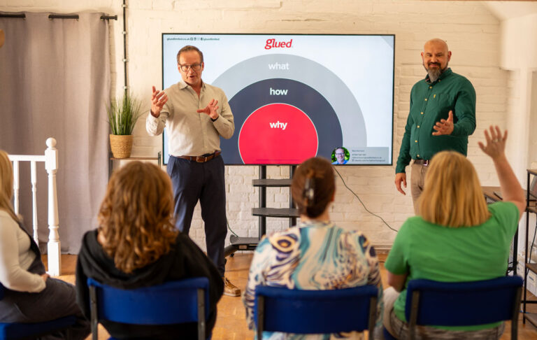 Image of Rob and David running a workshop