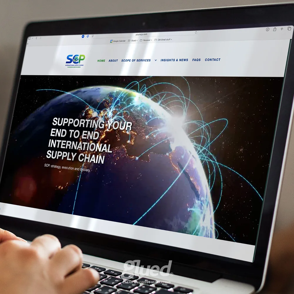 Glued creative work: website for SCP