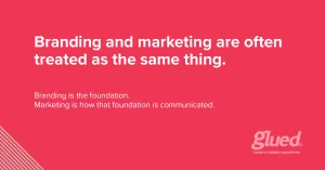 Branding isn’t about logos. Marketing isn’t about tactics. Branding defines who you are and how you want to be perceived. Marketing communicates that clarity consistently, over time.