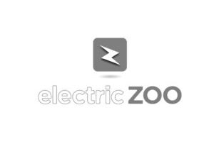 Logo of Electric Zoo featuring a gray square with a white zigzag resembling a lightning bolt. Below, electric ZOO is elegantly showcased, with electric in a lighter shade and ZOO in bold. Ideal for glued marketing strategies by any innovative marketing agency in Warwickshire. Background remains pristine white.